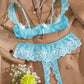 Sexy Lace Mesh Open Crotch Hollow Bra Underwear Set