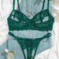 Women's Sexy Lace Mesh Hollow Underwear Set