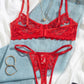 Women's Sexy Lace Mesh Hollow Underwear Set