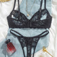 Women's Sexy Lace Mesh Hollow Underwear Set