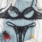 Women's Sexy Lace Mesh Hollow Underwear Set