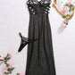 Sexy Lace Long See-Through Suspender Dress Set