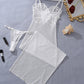 Sexy Lace Long See-Through Suspender Dress Set