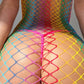 Rainbow Fishnet Sleeveless Hollow Nightdress