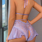 Sexy Hollow Lace See-through Suspenders Open Crotch One-piece Pajamas