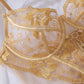 Sexy Mesh See-through Thin Lace Bra Set