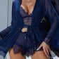 Sexy Lace Tulle Pajamas Three-piece Set