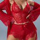 Sexy Lace Tulle Pajamas Three-piece Set