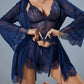 Sexy Lace Tulle Pajamas Three-piece Set