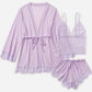 Sexy Lace Tulle Pajamas Three-piece Set