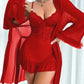 Sexy Lace Mesh See-through Nightgown Set