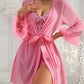 Sexy Lace Mesh See-through Nightgown Set