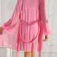 Sexy Lace Mesh See-through Nightgown Set