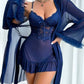 Sexy Lace Mesh See-through Nightgown Set