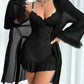 Sexy Lace Mesh See-through Nightgown Set