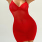 Sexy Back Hollow Mesh See-through Suspender Nightdress