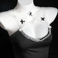 Halloween Sexy Nun Costume Role Play Hollow Slit Long Dress with Stockings Set