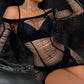 Halloween Cosplay Sexy Spider Web Hollow Long Sleeve Dress