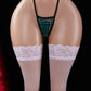 Sexy Cosplay Plaid Hollow Bodysuit Set