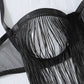 Sexy Lace See-through Tassel Hollow Underwear Set