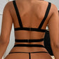 Sexy Bondage PU Strap SM Bra One-piece Suit