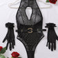 Diamond Print Mesh Splicing Hollow Halter Neck Sexy Bodysuit
