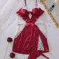 Sexy Slim-fitting Erotic Hollow Lace Splicing Nightdress