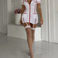 Sexy Nurse Uniform Erotic Suit with Stockings