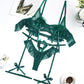 Plush Ball Pleated Skirt See-through Mesh Sexy Underwear Set