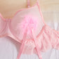 Plush Ball Pleated Skirt See-through Mesh Sexy Underwear Set