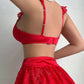 Sexy Lace Paneled Pajamas Set with Stockings