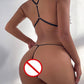 Women's Three-point Sexy Hollow Pearl Massage Underwear Set