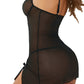 Christmas Lace Bow V-Neck Suspender Nightdress
