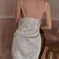 Sexy Ice Silk Satin Deep V Suspender Nightdress
