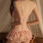 Sexy Lace Mesh See-through Underwire Tutu Skirt Lingerie Set