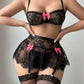 Sexy Lace Mesh See-through Lingerie Set