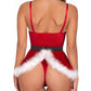 Christmas Sexy Plush Suspender Pajamas
