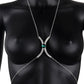 Fashion Sexy Diamond Studded Tassel Bra Necklace