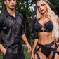Sexy Body Shaping Webbing Cross Strap Lingerie Set