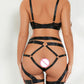 Sexy Body Shaping Webbing Cross Strap Lingerie Set