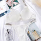 Sparkling Diamond Wide Strap Letter Rhinestone Sexy Push-Up Bra Set