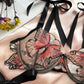 Butterfly Mesh Embroidery See-Through Temptation Sexy Lingerie Set