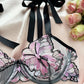 Butterfly Mesh Embroidery See-Through Temptation Sexy Lingerie Set