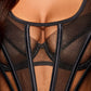 Sexy Mesh See-Through Back Zipper Sexy Lingerie Set