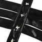Halter Backless Cutout PU Leather Harness Teddy