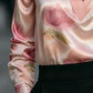 Elegant Satin Floral Blouse