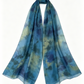 Watercolor Print Asymmetric Top & Skirt Set
