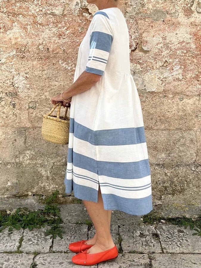Women's casual colorblock dress