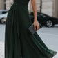 V-Neck Wrap-Style Midi Dress With Waist Draping Detail