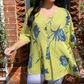 Printed V-neck Tunic Top